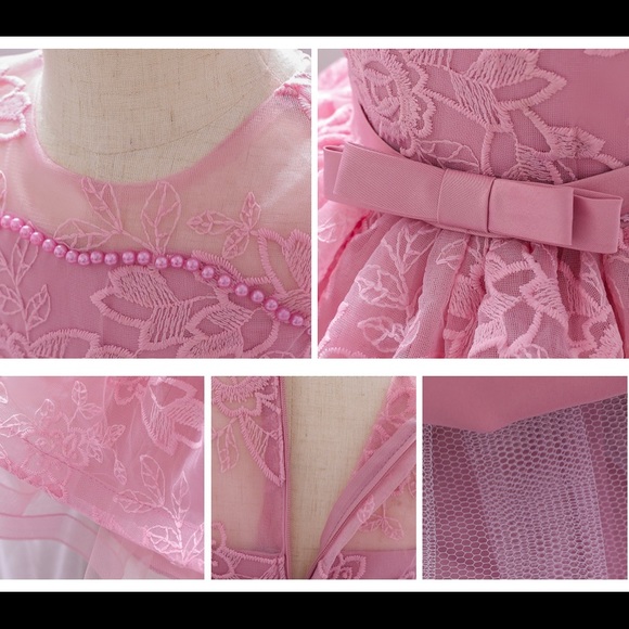 Luxury Embroidered Pearl Princess Girl Dress - Picture 4 of 11